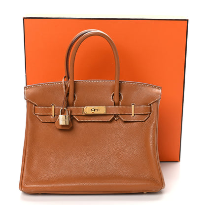 Hermes Taurillon Clemence Birkin 30 Gold 11 of 11