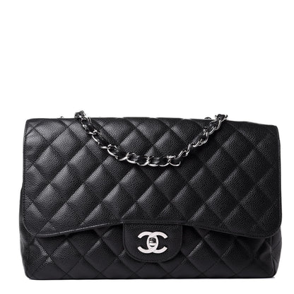 Chanel Caviar Quilted Jumbo Single Flap Black 1 of 10