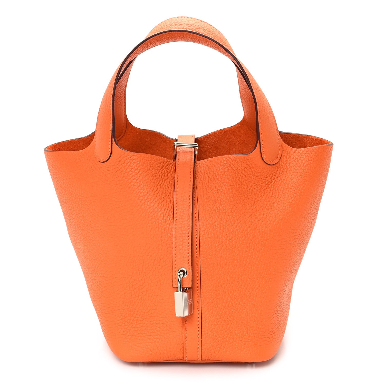 Hermes Taurillon Clemence Picotin Lock 18 PM Orange 1 of 12
