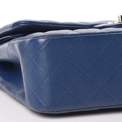 Chanel Caviar Quilted Jumbo Double Flap Navy 11 of 12