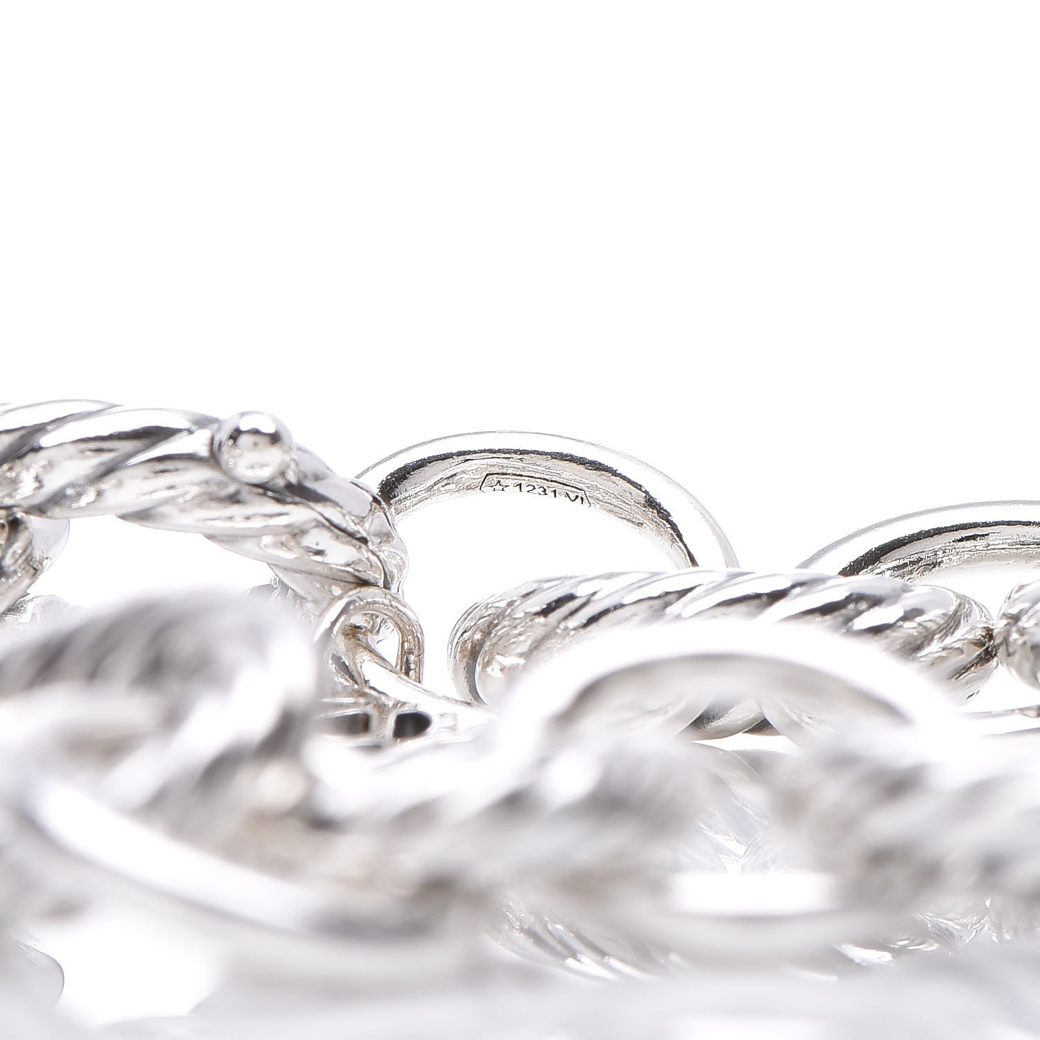 David Yurman Sterling Silver 10mm Medium Oval Link Bracelet 5 of 5