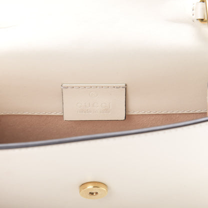 Gucci Calfskin Super Mini Sylvie Chain Shoulder Bag White 5 of 11
