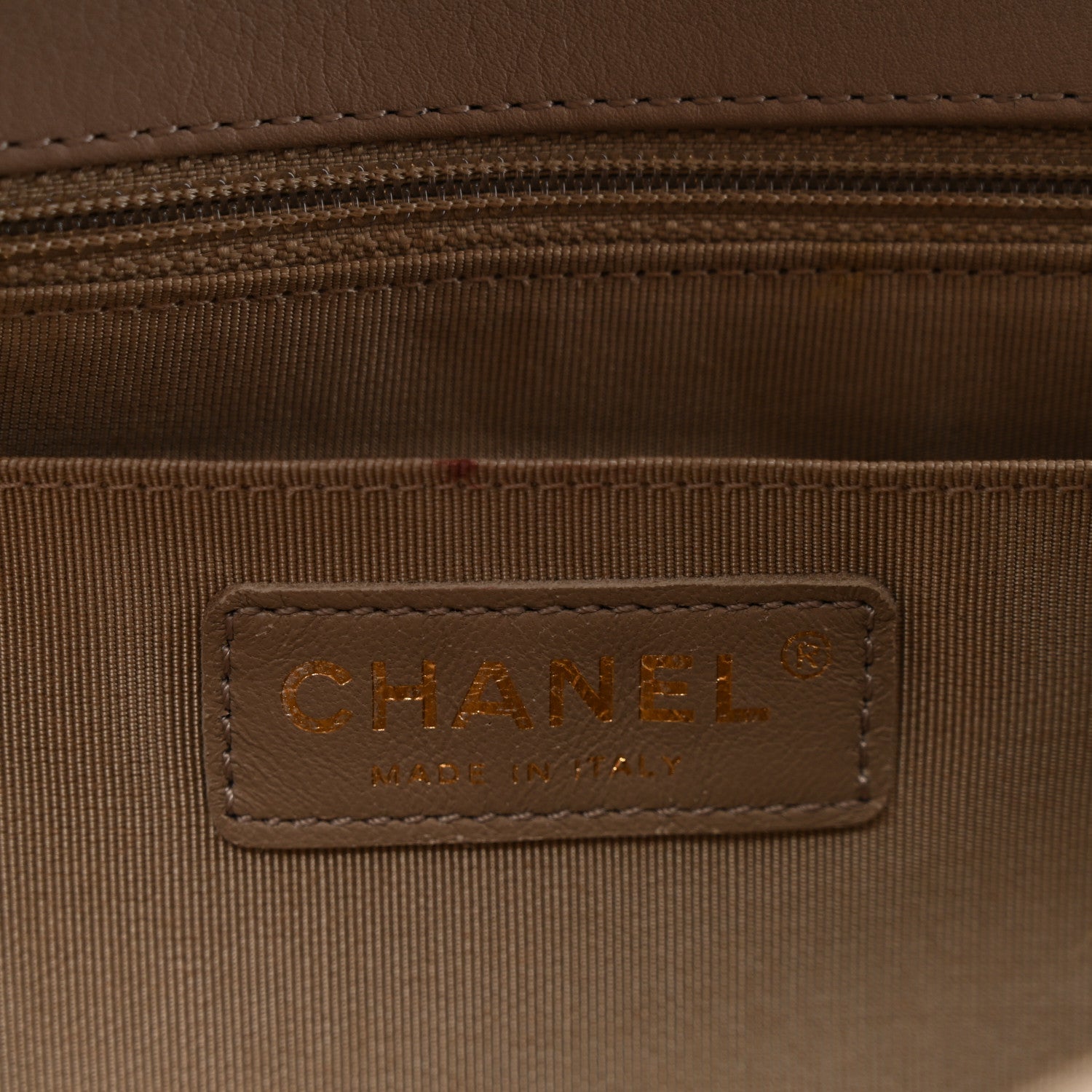 Chanel Calfskin Chevron Quilted Large Statement Flap Beige 6 of 10