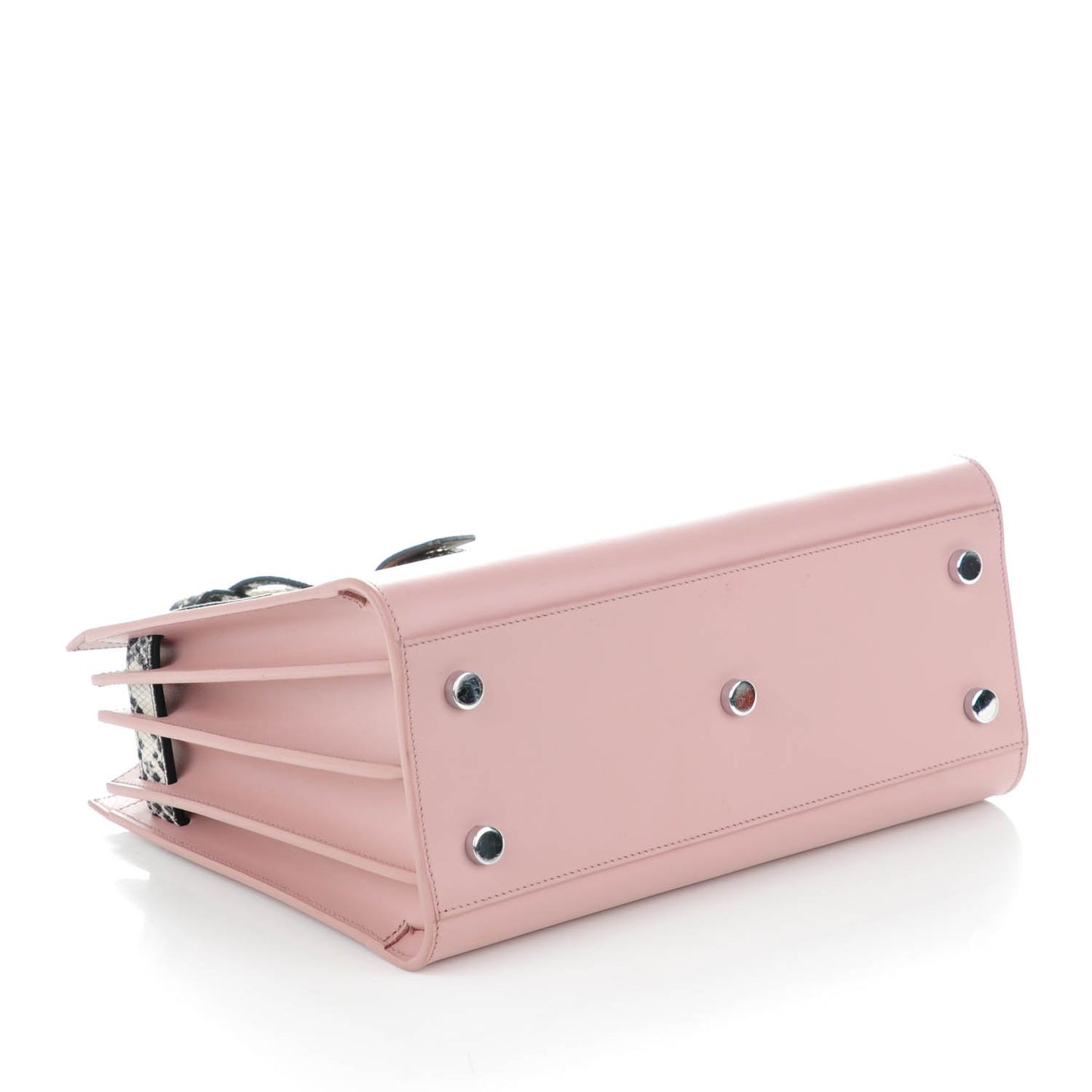 Calfskin Embossed Python Baby Sac De Jour Powder Pink