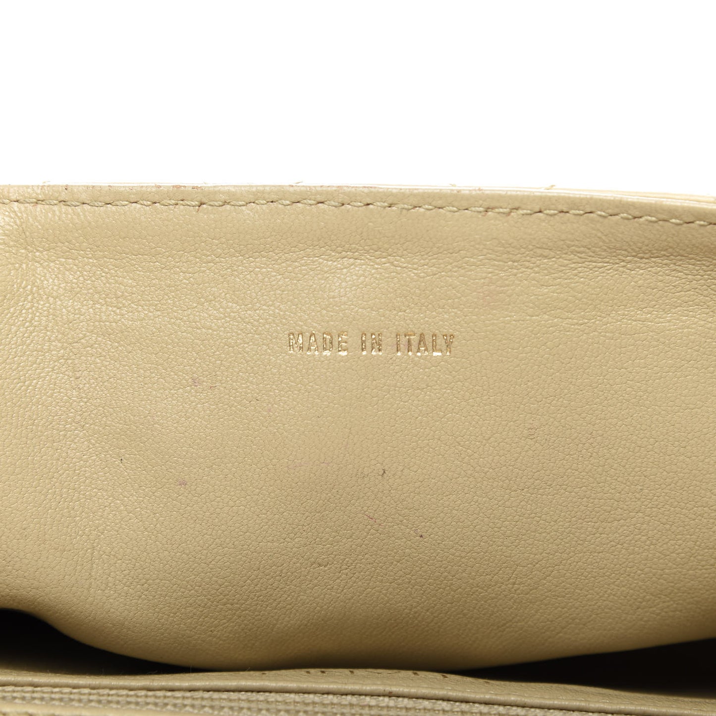 Lambskin Bekko Resin Small Single Flap Beige