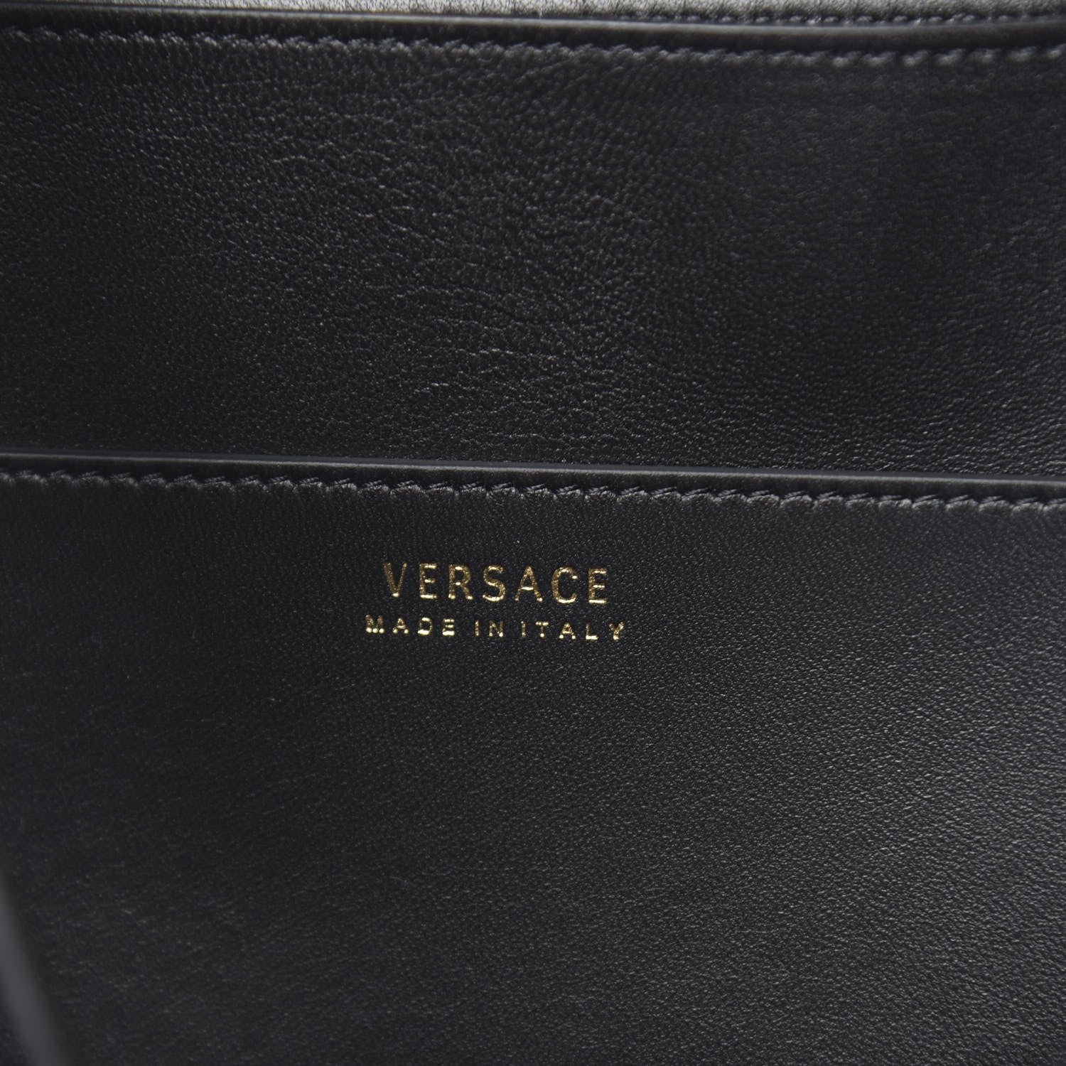 Versace Vitello Virtus Tote Black 6 of 10