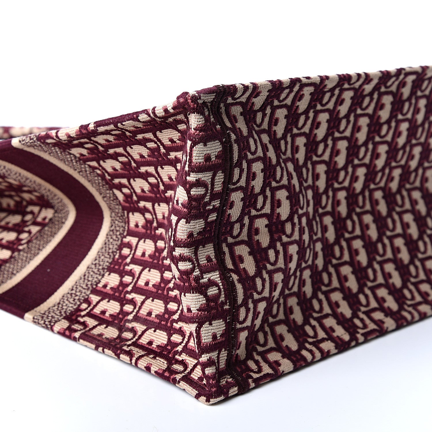 Christian Dior Oblique Large Book Tote Burgundy Multicolor 8 of 9