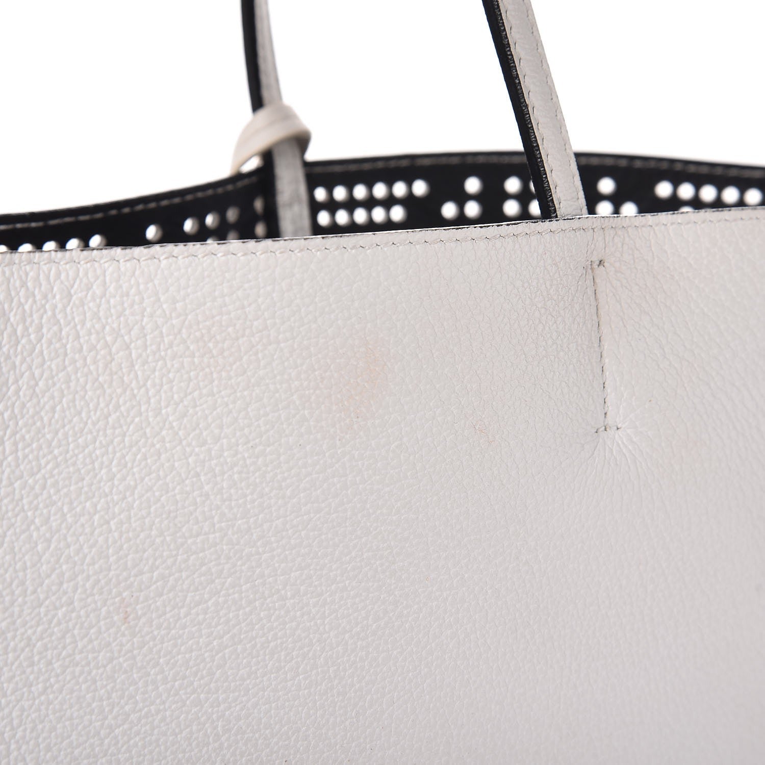 Christian Dior Calfskin Perforated Cannage Dioriva Tote White 8 of 8