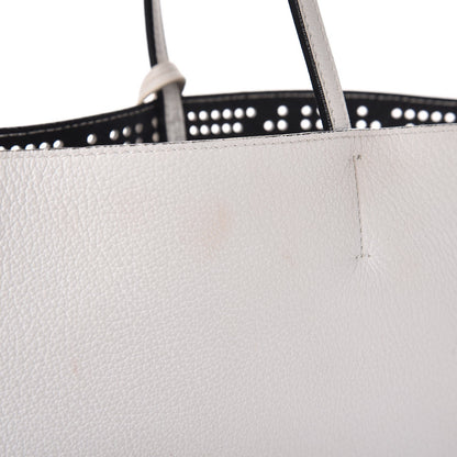 Christian Dior Calfskin Perforated Cannage Dioriva Tote White 8 of 8