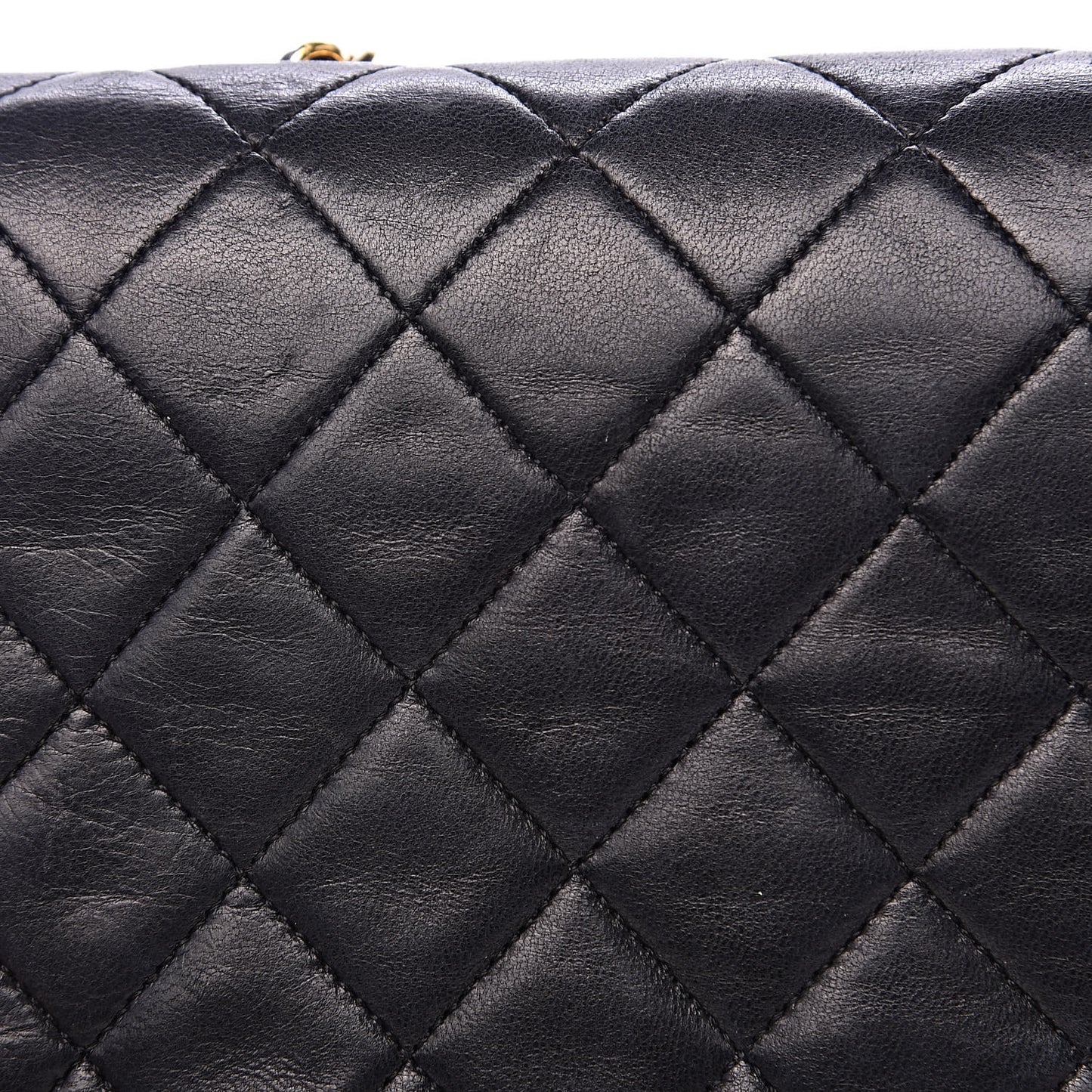 Lambskin Quilted Small Single Flap Bag Black