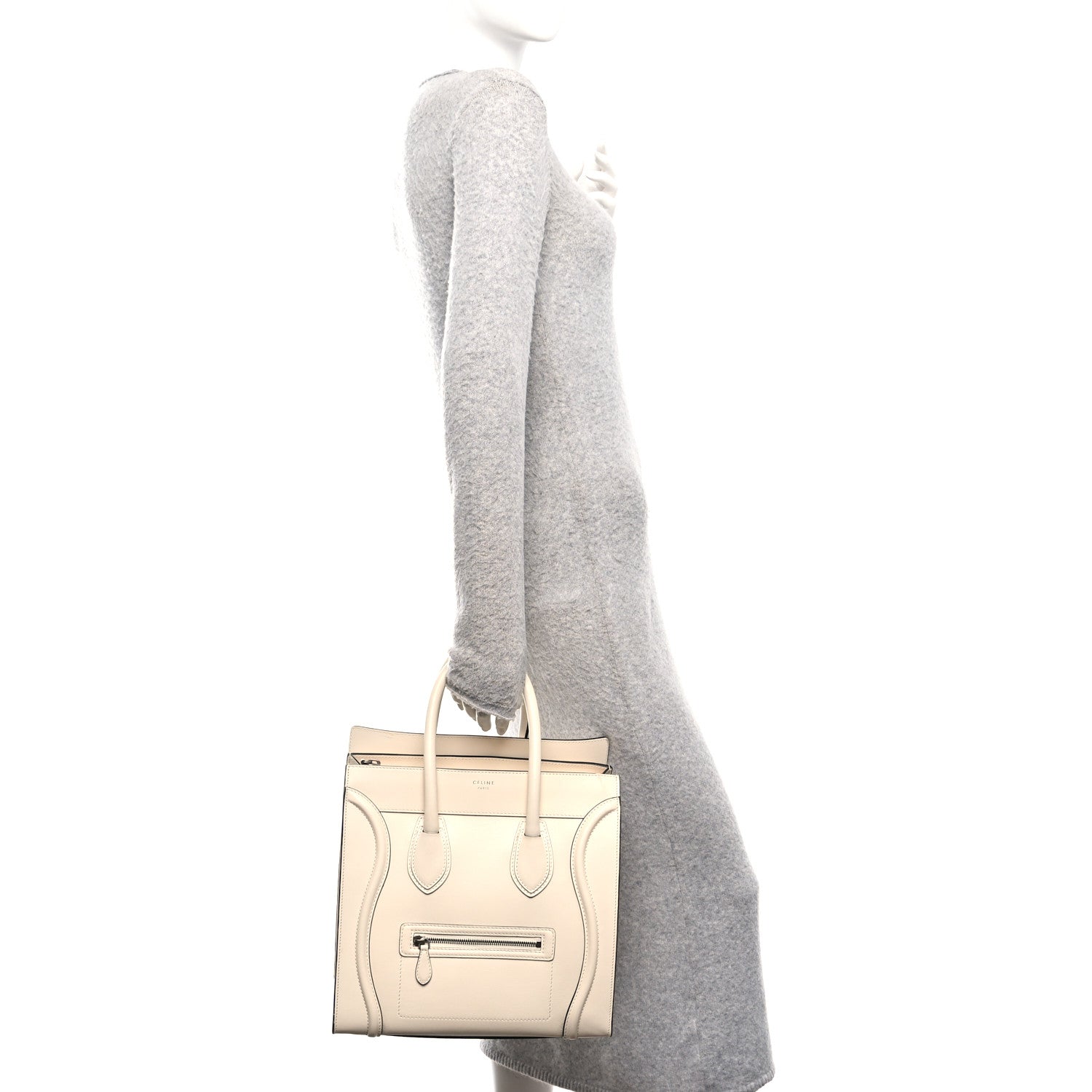 Celine Smooth Calfskin Mini Luggage Cream 2 of 9