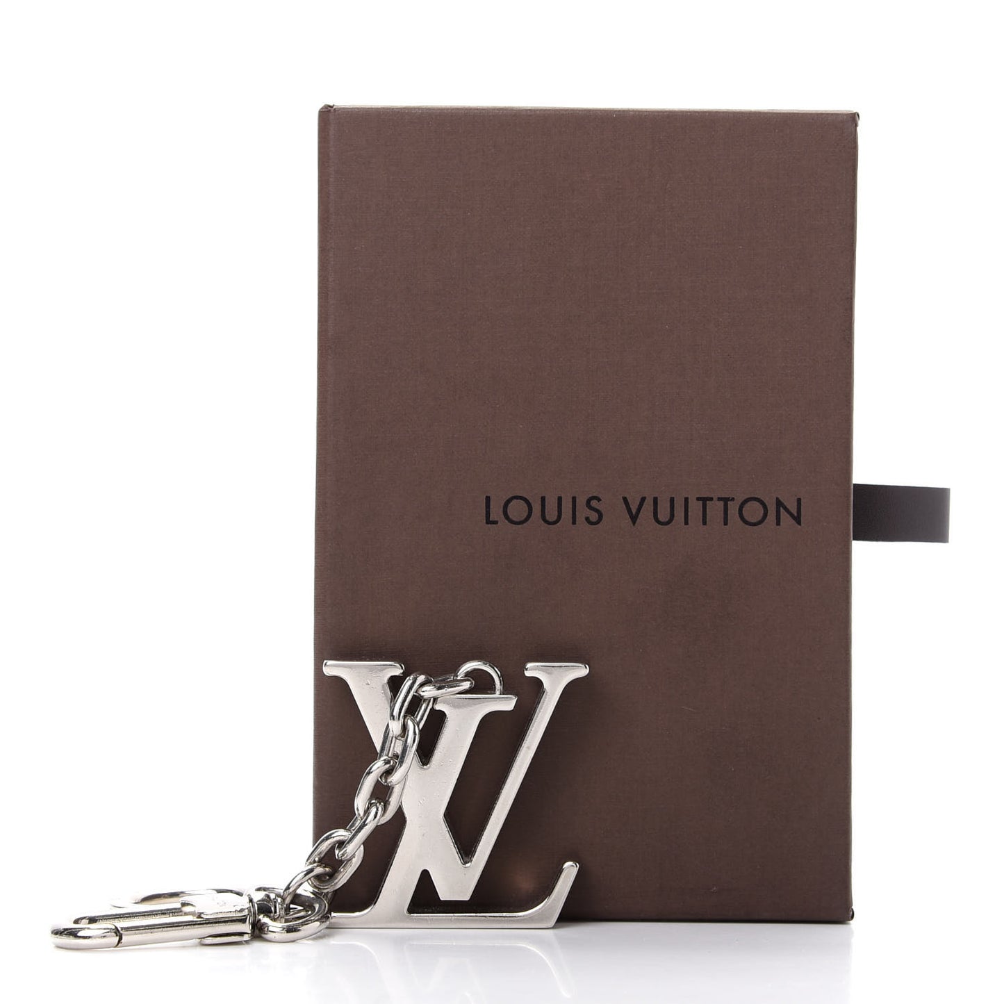 LV Facettes Bag Charm Key Holder Silver