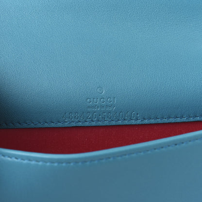 Gucci Velvet Matelasse GG Marmont Mini Bag Pavone Cyan 8 of 10