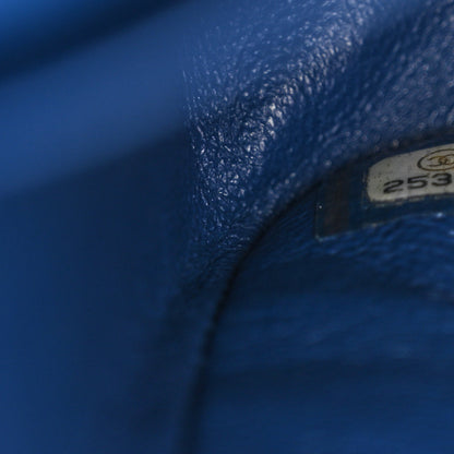 Chanel Lambskin Quilted Medium Double Flap Blue 7 of 13
