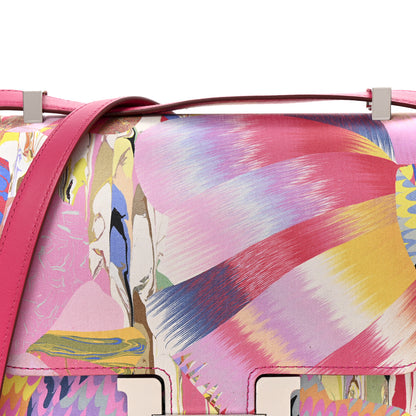 Hermes Swift Silk Marble Printed Constance 24 Rose Azalee Rose Mexico 8 of 14