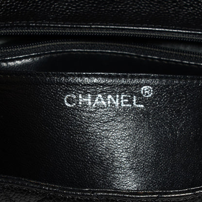 Chanel Caviar Quilted Jumbo Kelly Flap Black 6 of 8
