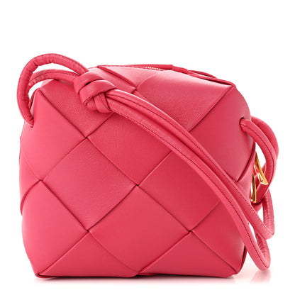 Bottega Veneta Lambskin Maxi Intrecciato Mini Cassette Camera Bag Cranberry 1 of 9