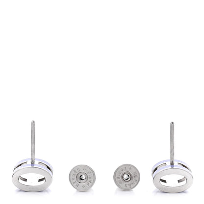 Hermes Palladium Lacquered Pop H Earrings Ultraviolet 3 of 5