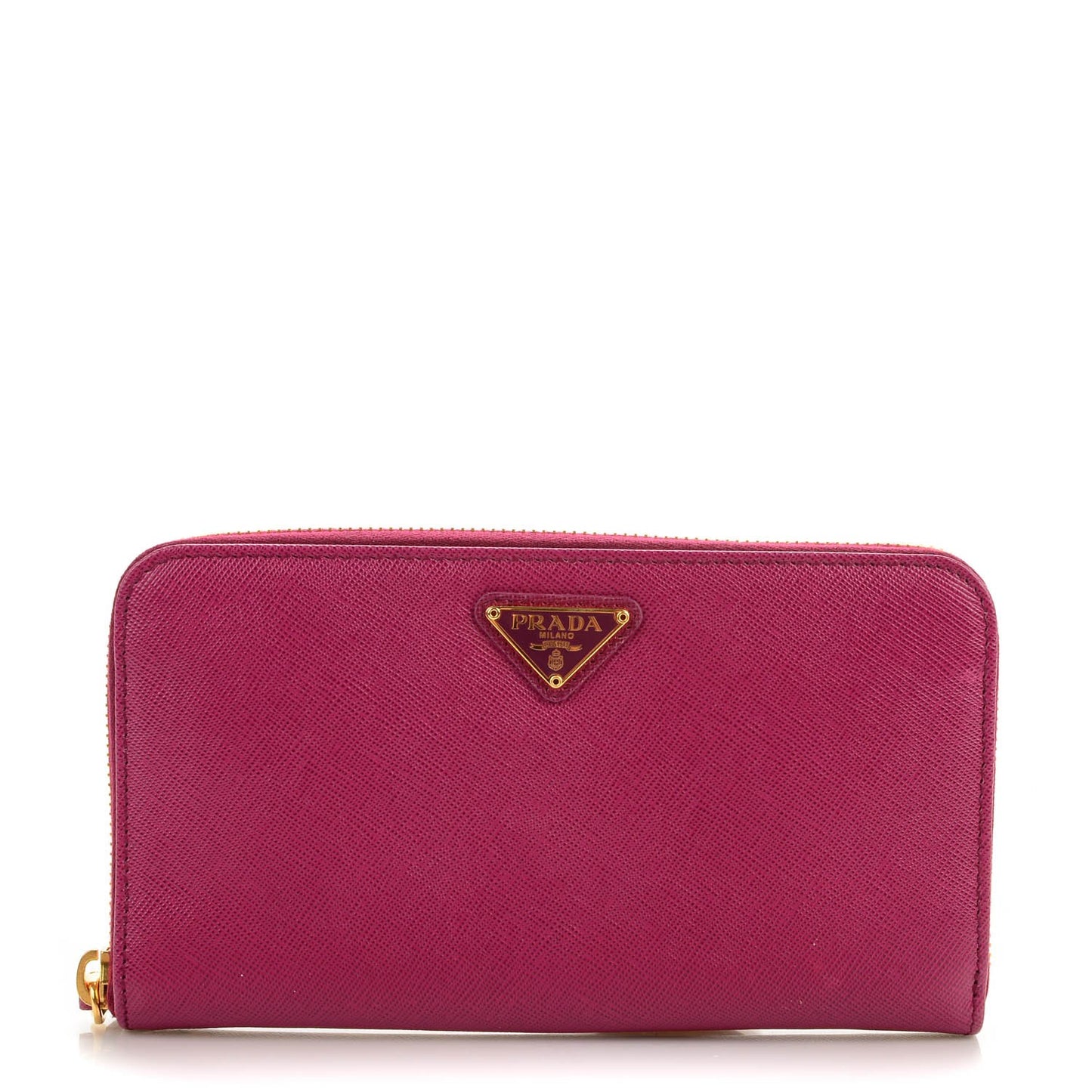 Saffiano Triangle Zip Around Wallet Ametista