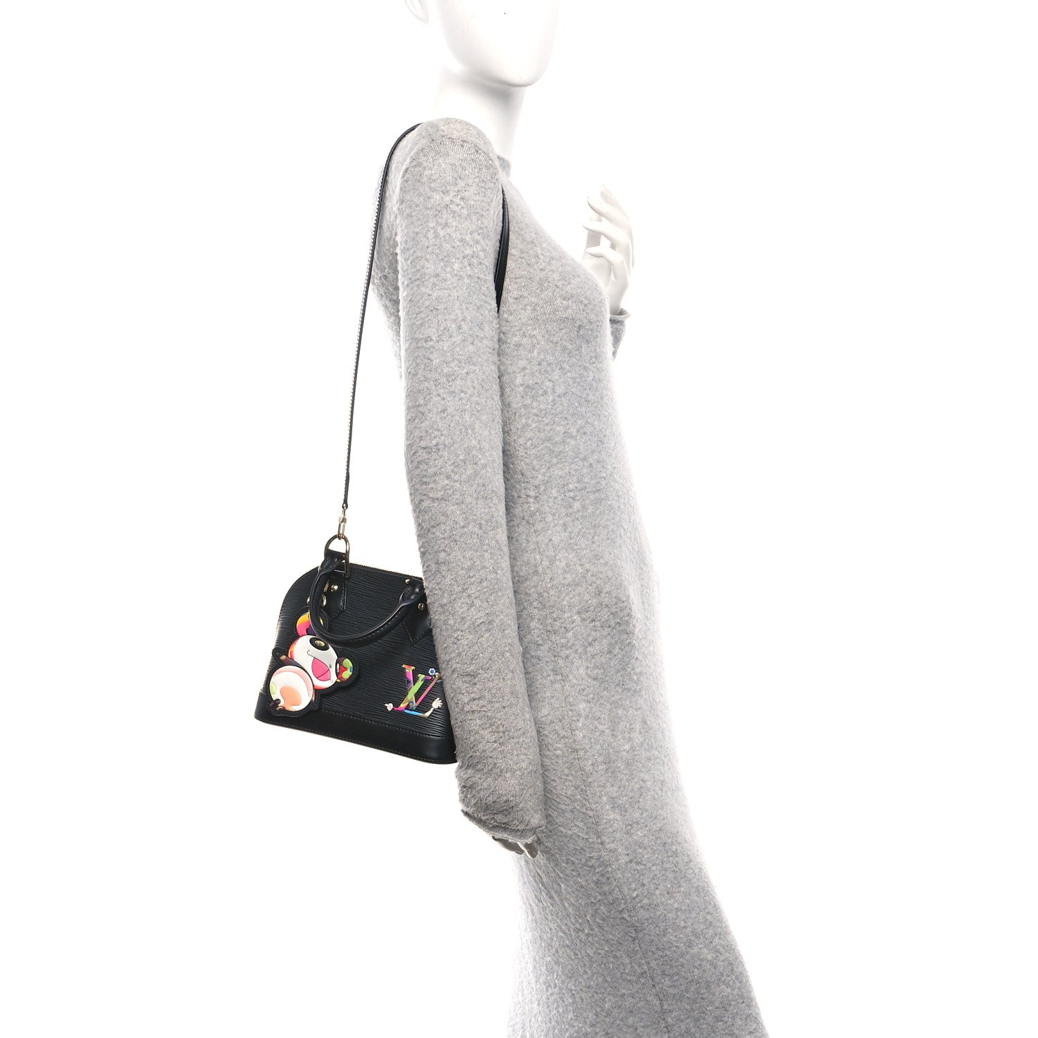 Louis Vuitton LV X TM Epi Alma BB Black 2 of 10