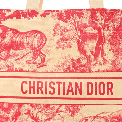 Christian Dior Straw Dioriviera Tote Pink 6 of 8