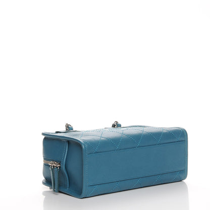 Chanel Caviar Quilted Deauville Bowling Bag Blue 5 of 11