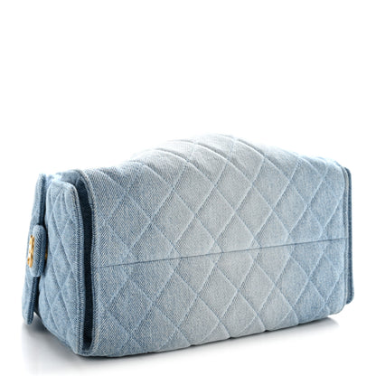 Chanel Washed Denim Quilted Small Chanel 25 Handbag Blue 4 of 10