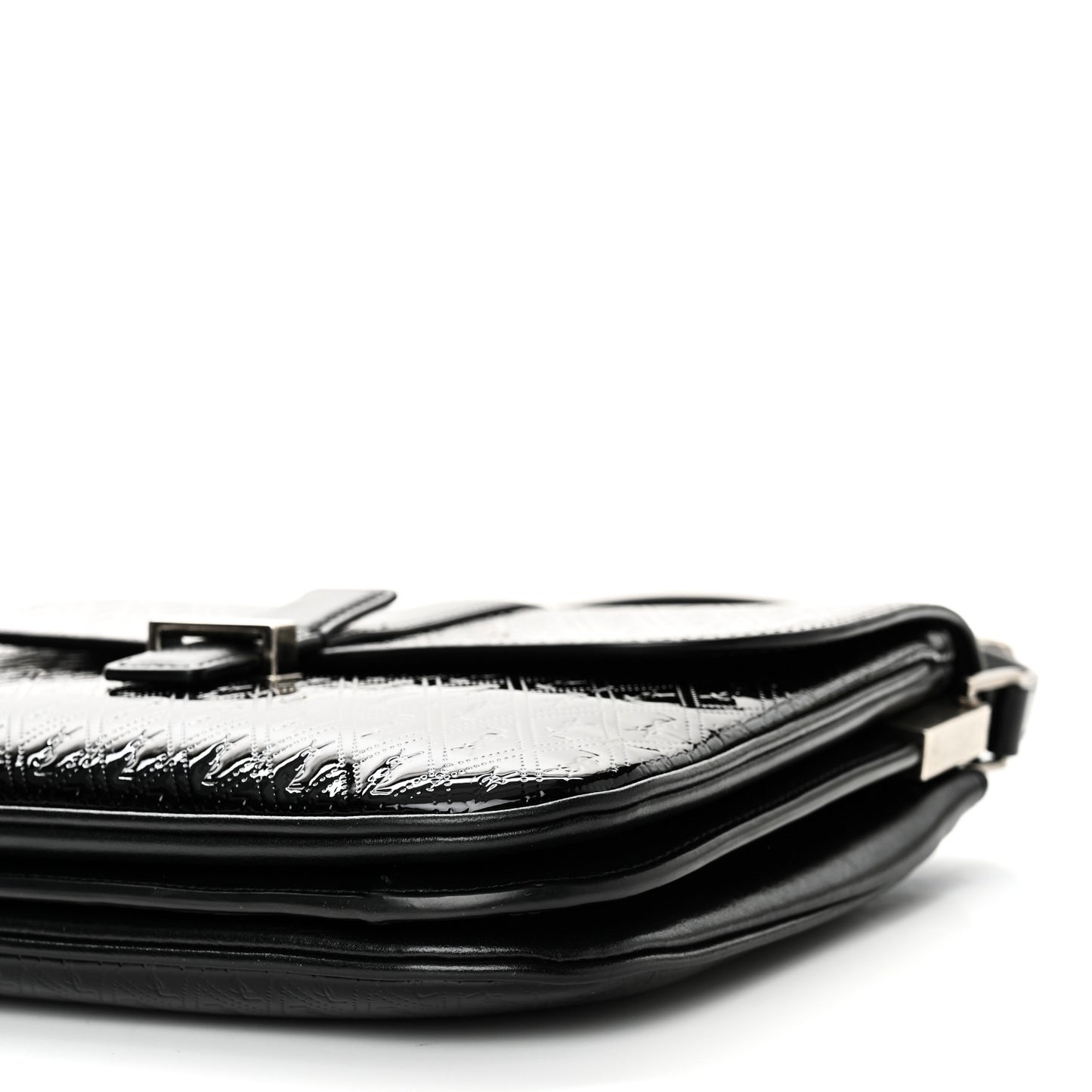 Patent Embossed Small Le Monogramme Satchel Black