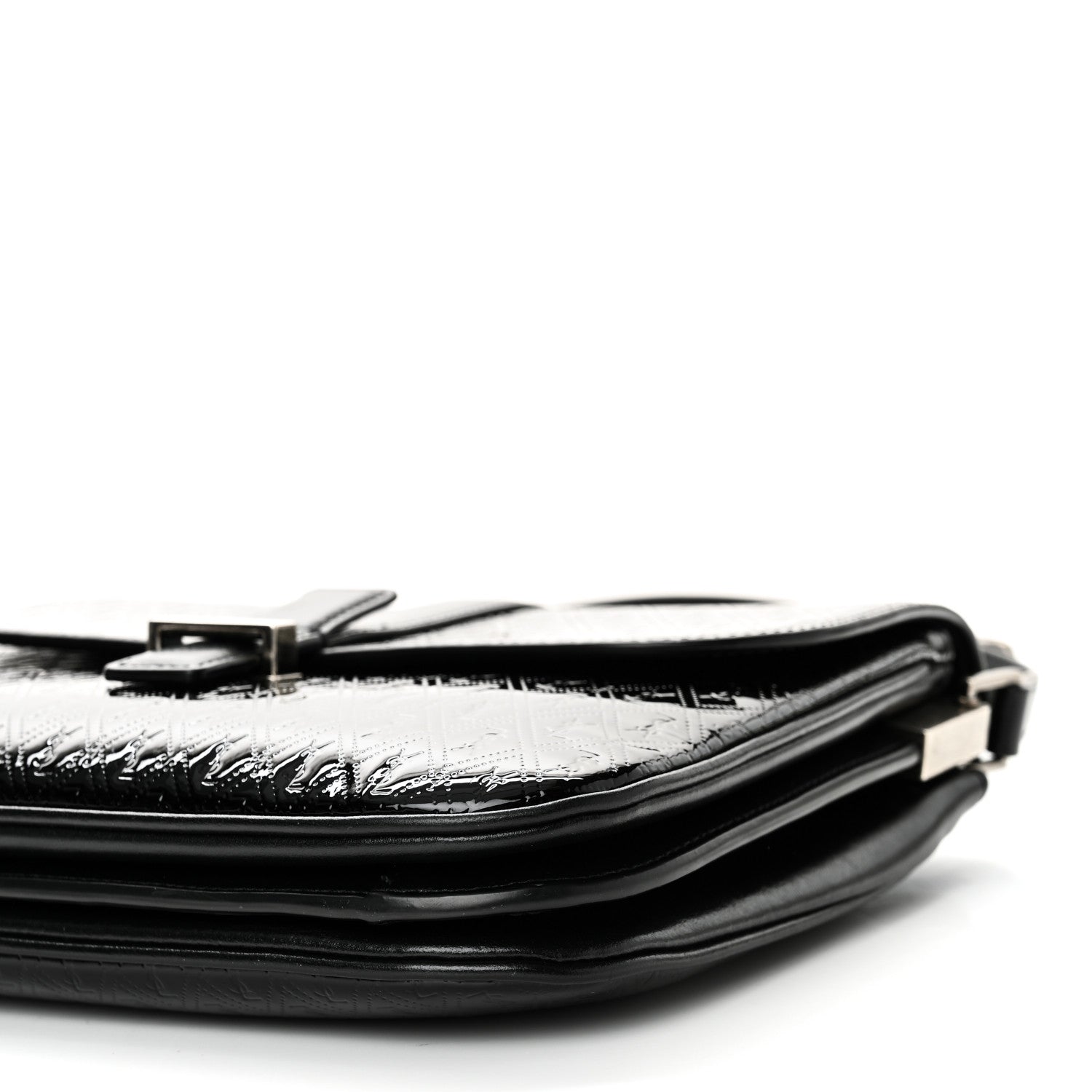 Saint Laurent Patent Embossed Small Le Monogramme Satchel Black 9 of 9