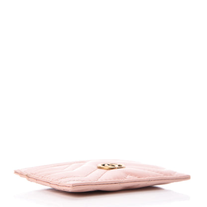 Gucci Calfskin Matelasse GG Marmont Card Holder Perfect Pink 4 of 6