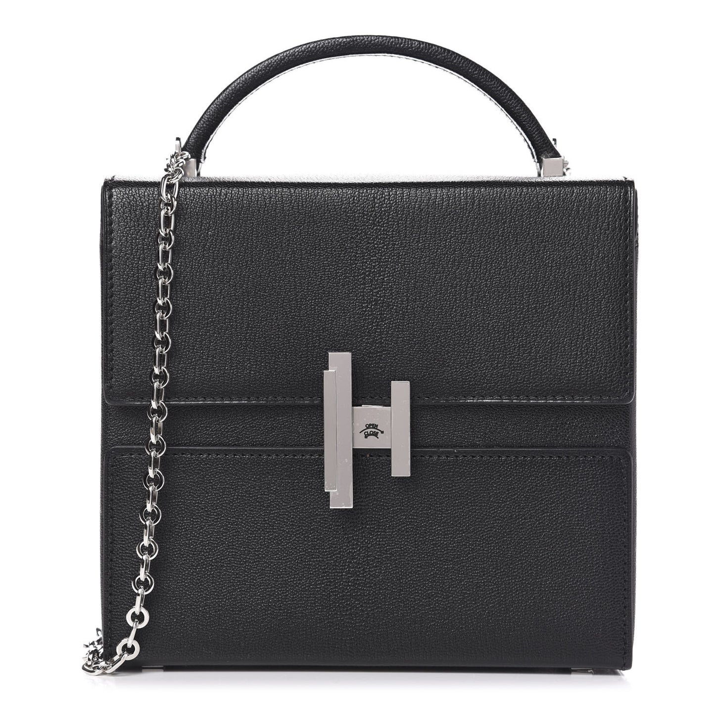 Chevre Mysore Cinhetic Boxy Top Handle Bag Black