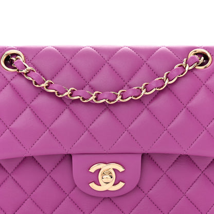 Chanel Lambskin Quilted Small Double Flap Purple 8 of 12