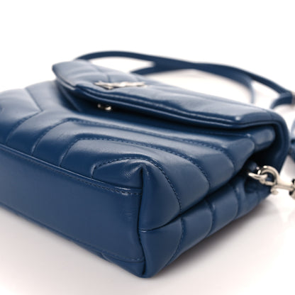 Saint Laurent Calfskin Y Quilted Monogram Toy Loulou Crossbody Bag New Cobalt 9 of 9