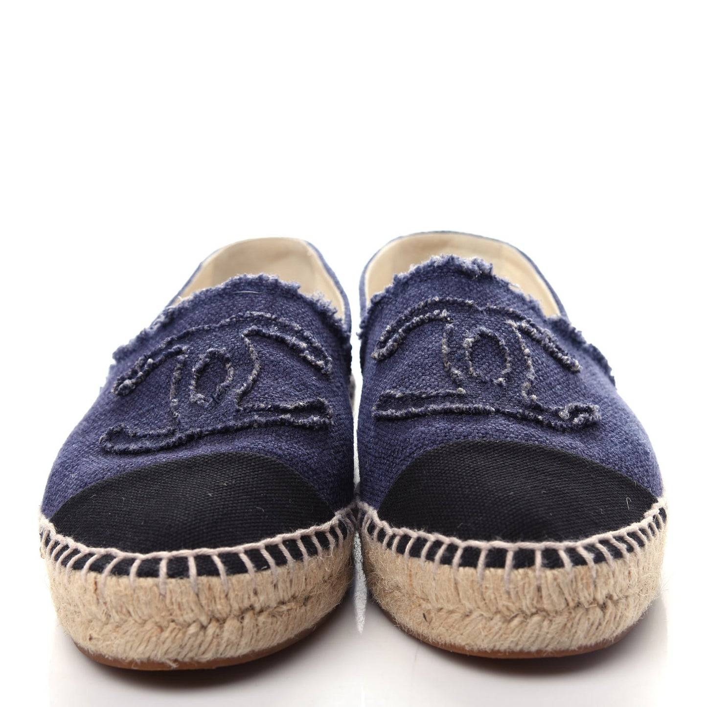 Denim Toile CC Espadrilles 38 Navy Black