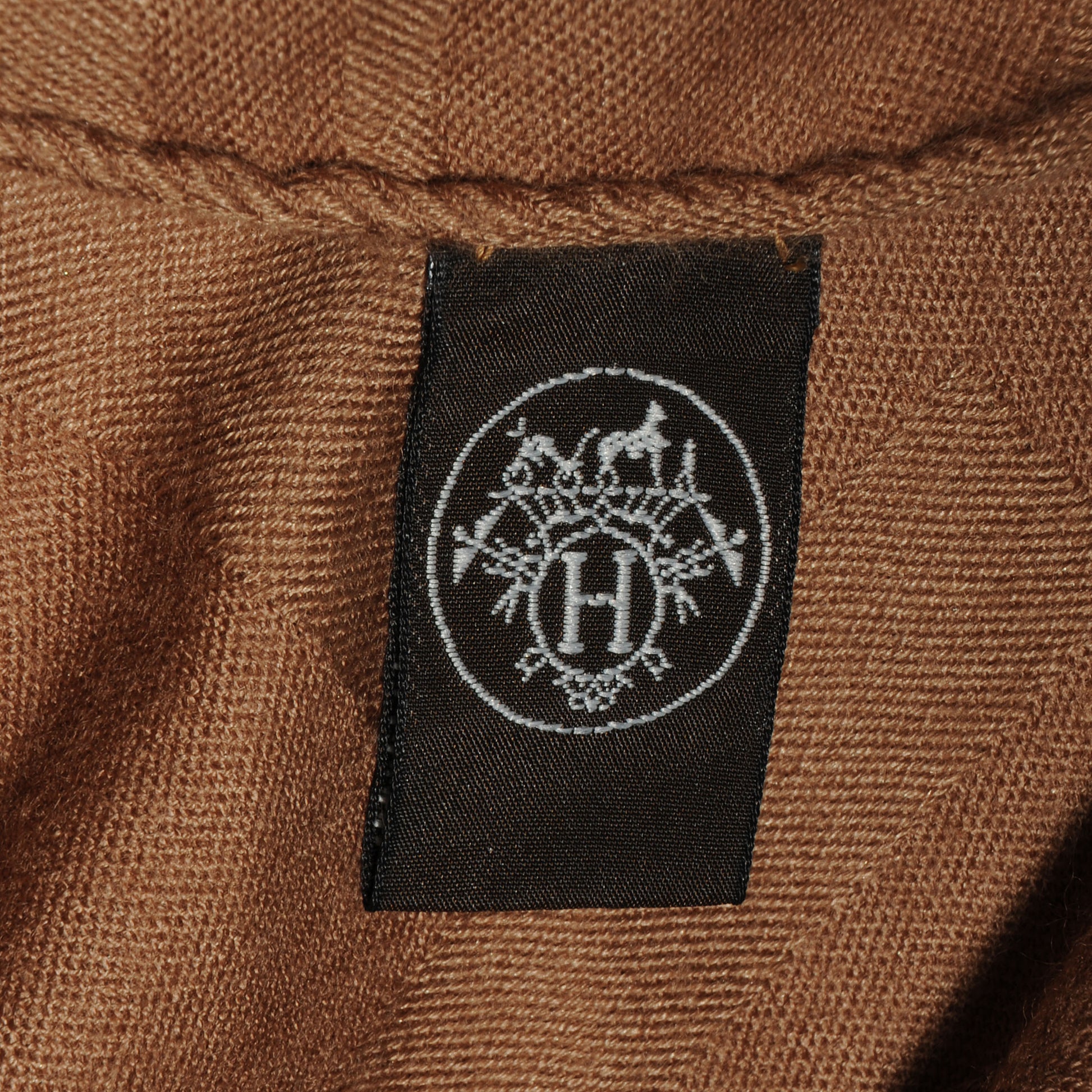 Hermes Cashmere Silk Jacquard New Libris Scarf Khaki 3 of 4