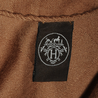Hermes Cashmere Silk Jacquard New Libris Scarf Khaki 3 of 4