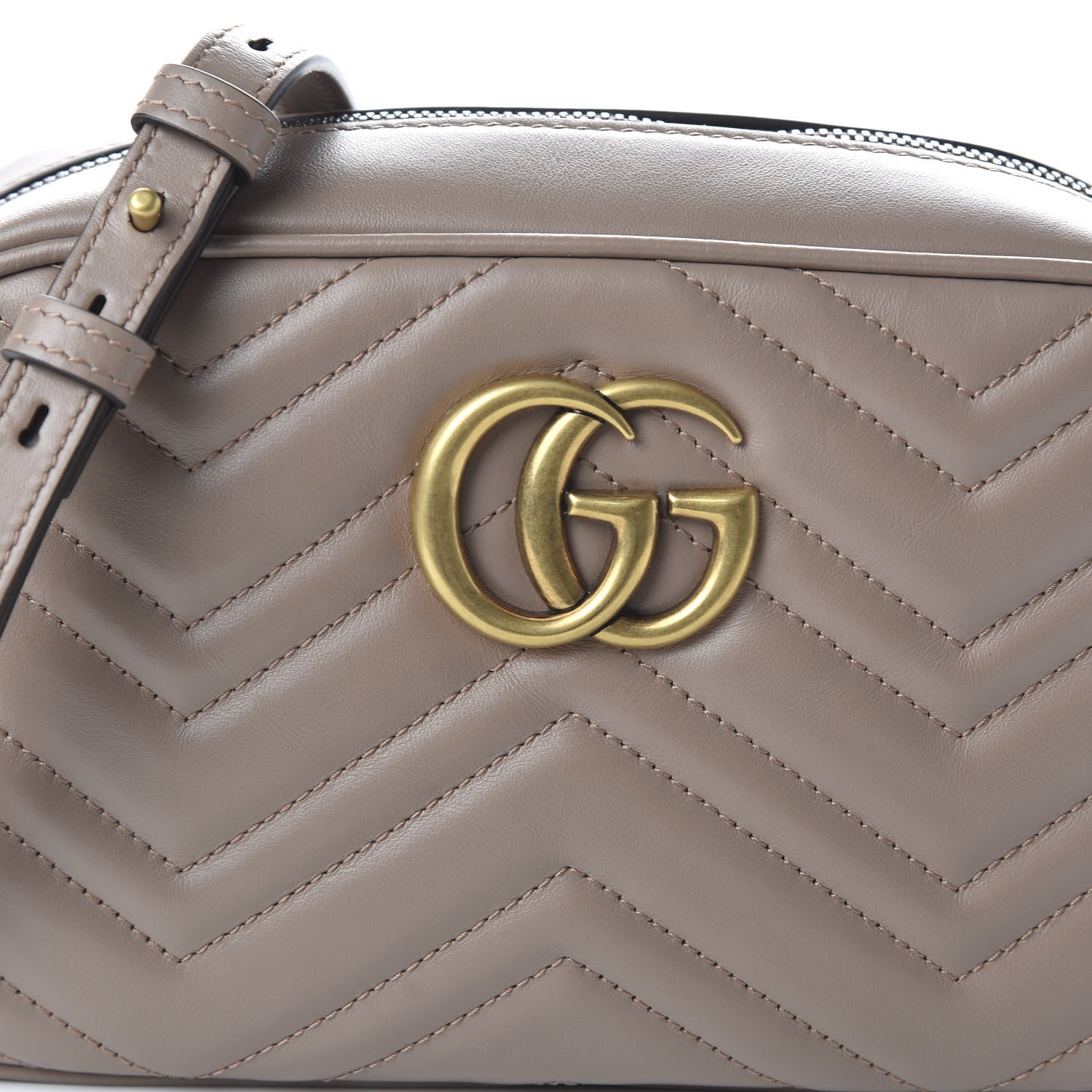 Gucci Calfskin Matelasse Small GG Marmont Chain Shoulder Bag Porcelain Rose 10 of 10