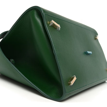 Salvatore Ferragamo Calfskin Medium Hug Soft Shoulder Bag Forest Green 8 of 9