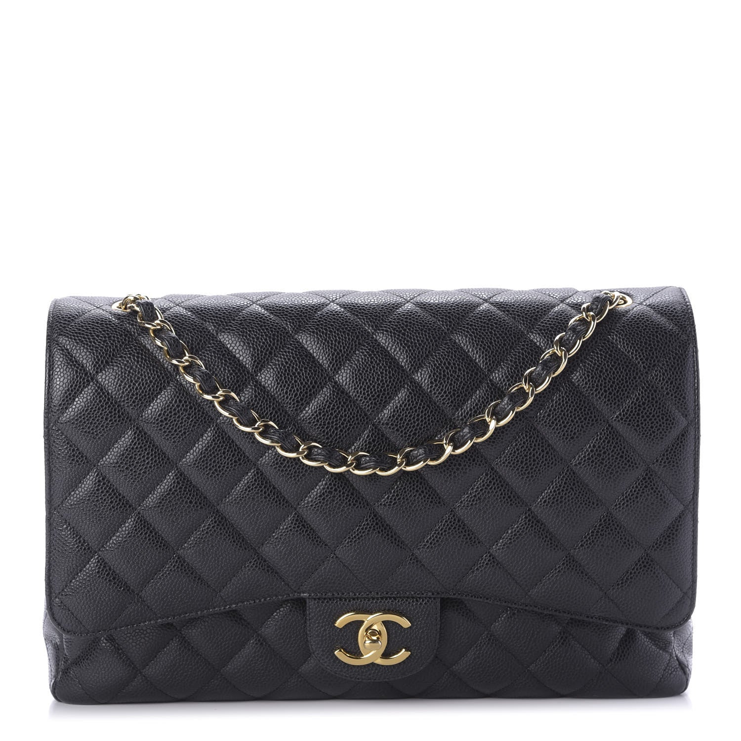 Chanel Caviar Quilted Maxi Double Flap Black 1 of 9