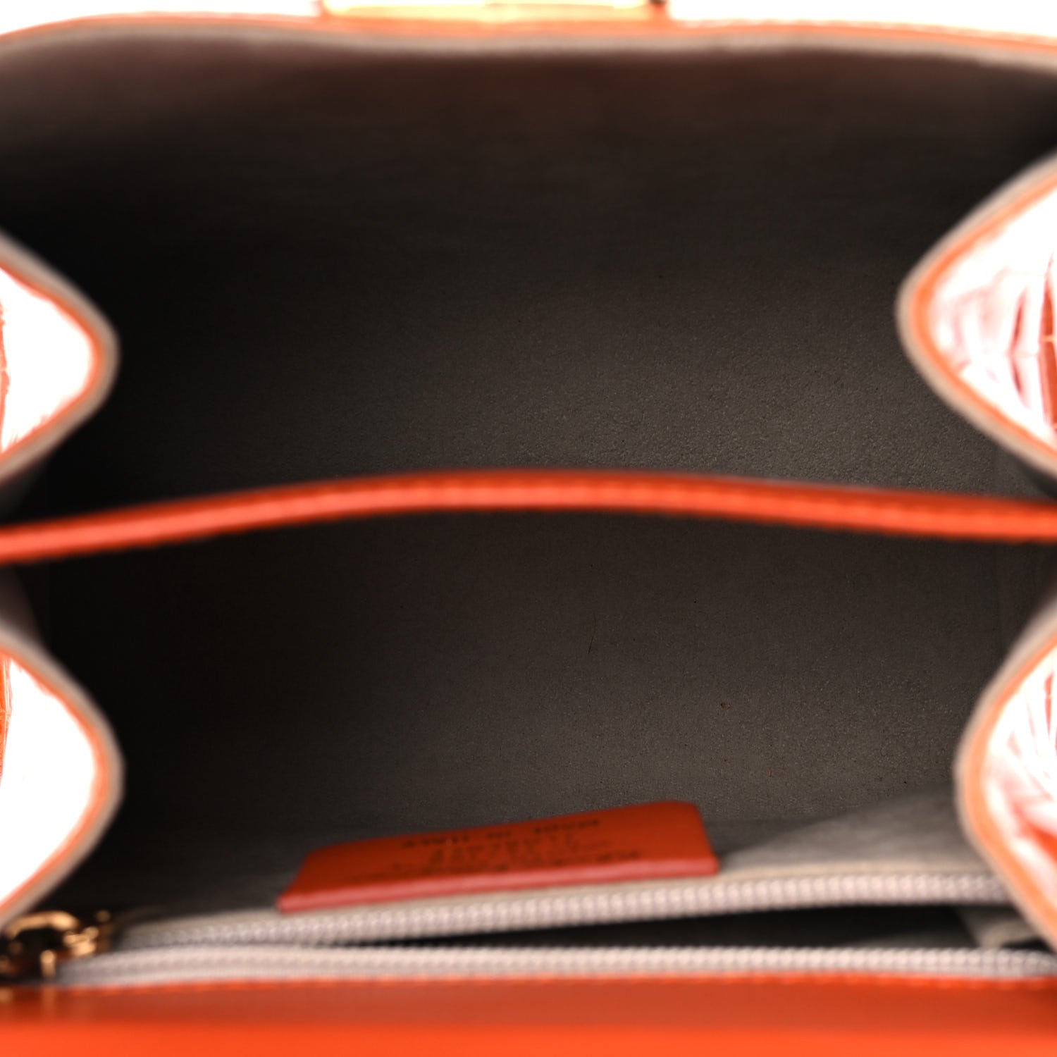 Salvatore Ferragamo Crocodile Gancini 2-Way Top Handle Bag Orange 5 of 17