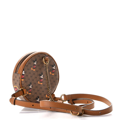 Gucci X DISNEY Mini Vintage GG Supreme Monogram Mickey Mouse Round Backpack Beige Vintage Sun Oil 2 of 4