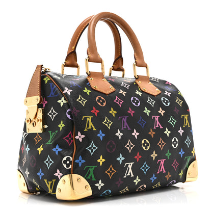 Louis Vuitton Monogram Multicolor Speedy 30 Black 4 of 11