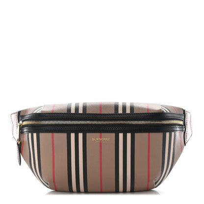 Burberry E-Canvas Icon Stripe Sonny Bum Bag Archive Beige 1 of 10