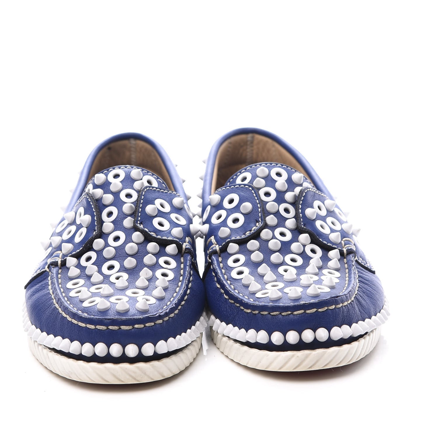 Calfskin Yacht Spikes Loafers 37 Blue