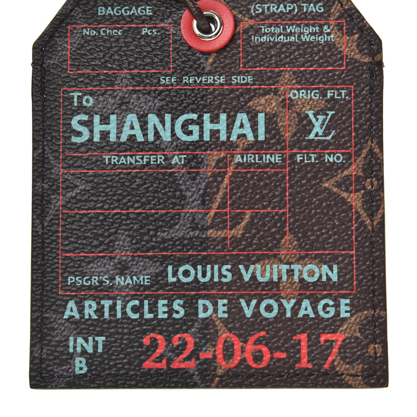 Monogram Shanghai Name Tag
