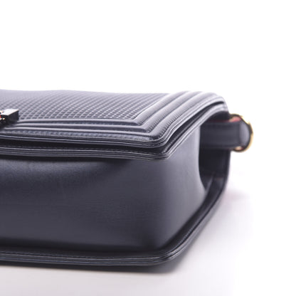 Chanel Lambskin Embossed New Medium Boy Cube Flap Navy 10 of 11