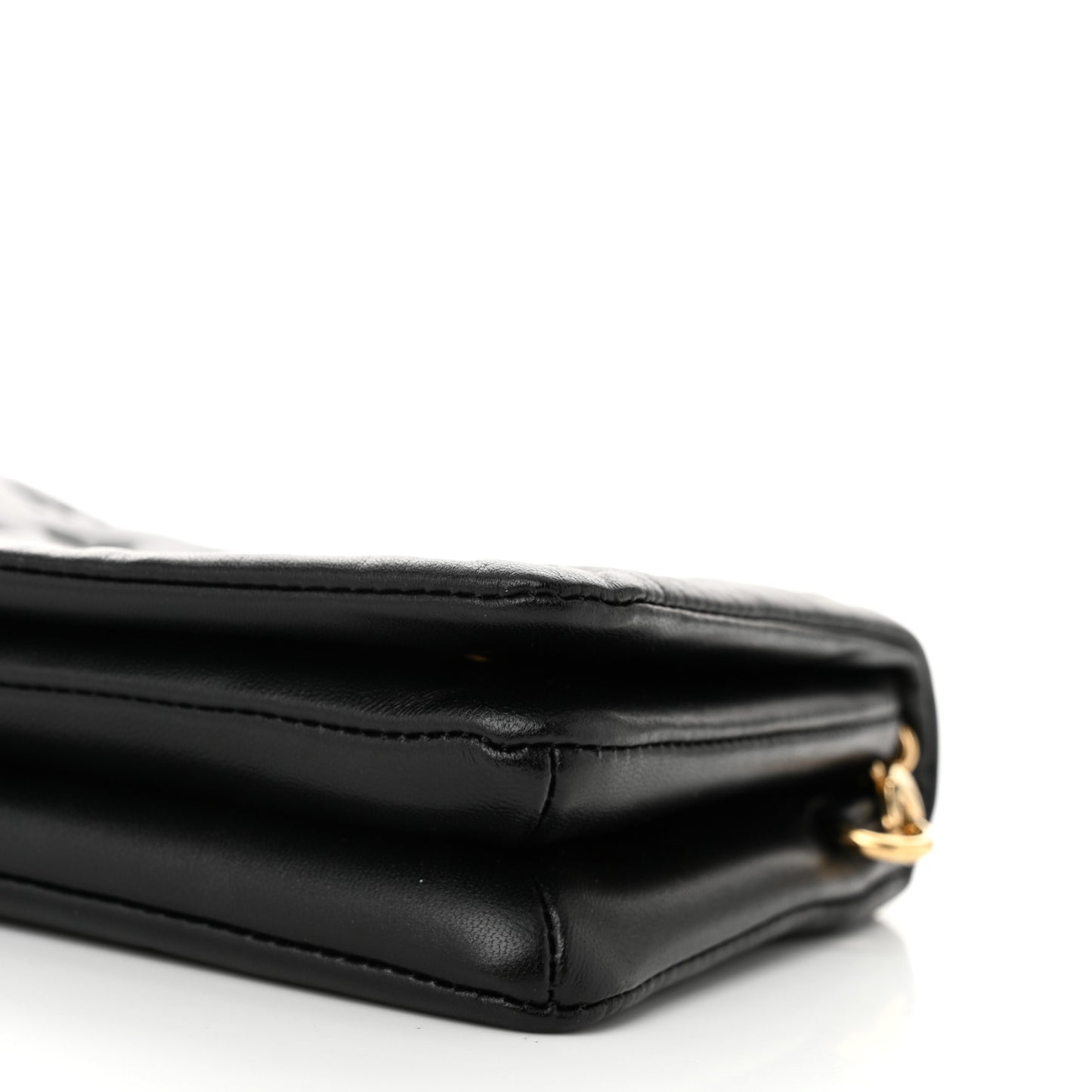 Lambskin Embossed Monogram Pochette Coussin Black