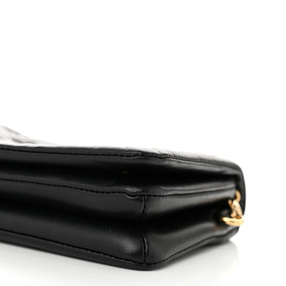 Louis Vuitton Lambskin Embossed Monogram Pochette Coussin Black 9 of 10