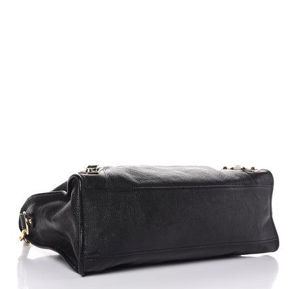 Balenciaga Chevre Gold Metallic Edge Hardware City Black 4 of 10