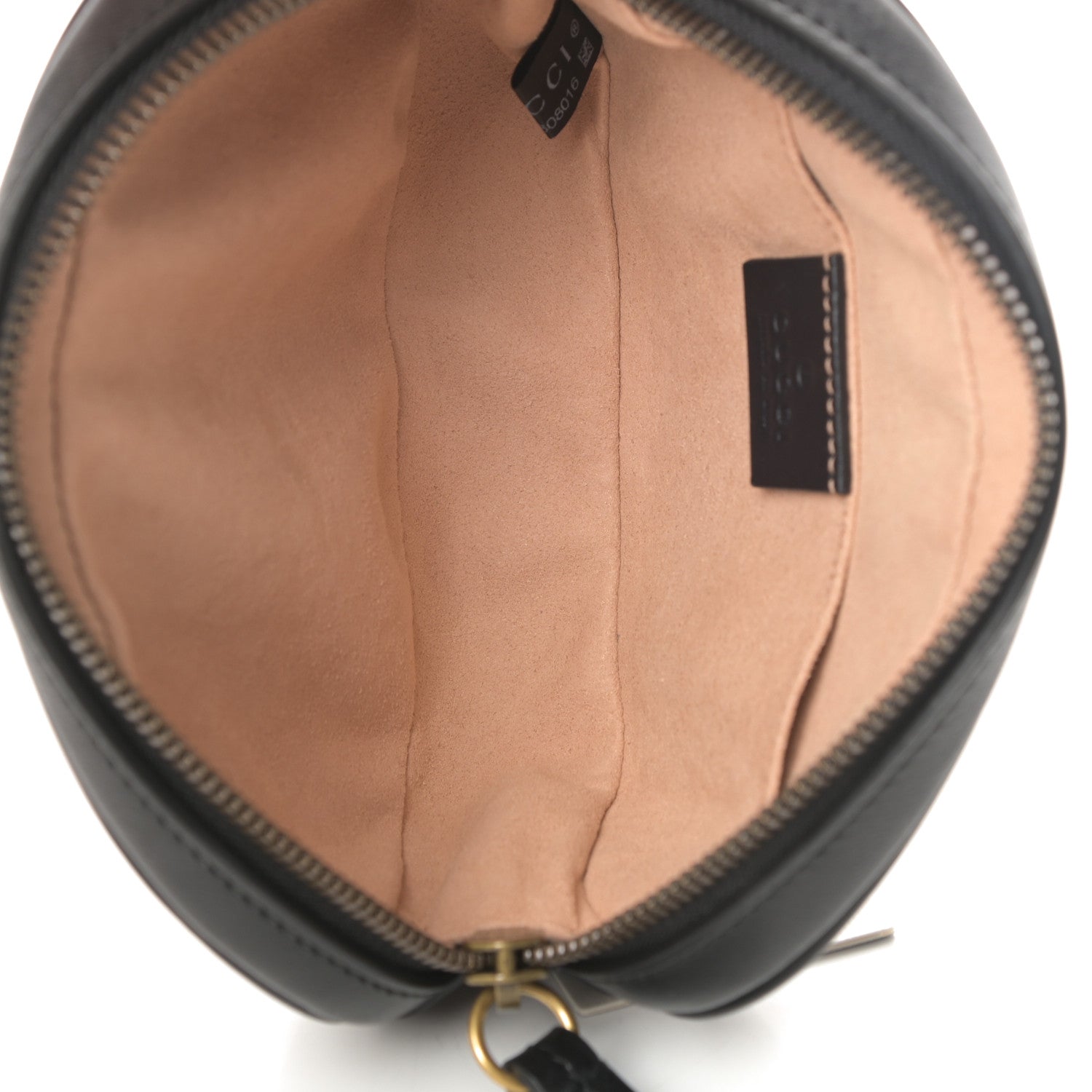 Gucci Calfskin Matelasse GG Marmont Belt Bag 75 30 Black 5 of 12